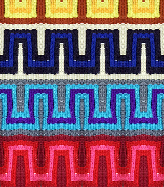 Bright geometric pattern on the fabric — Stock Photo, Image